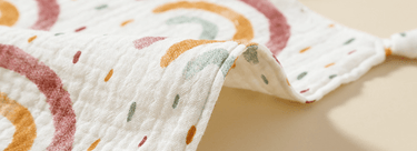 Tau Baby: Snuggly Bunny Baby Comforter - Rainbow (100% Muslin Cotton)