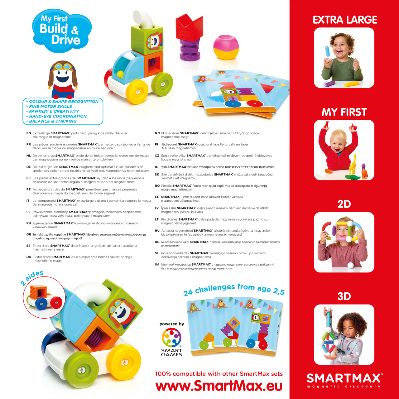 SmartMax My First Build & Drive Magnetic Toy Set - Taylorson