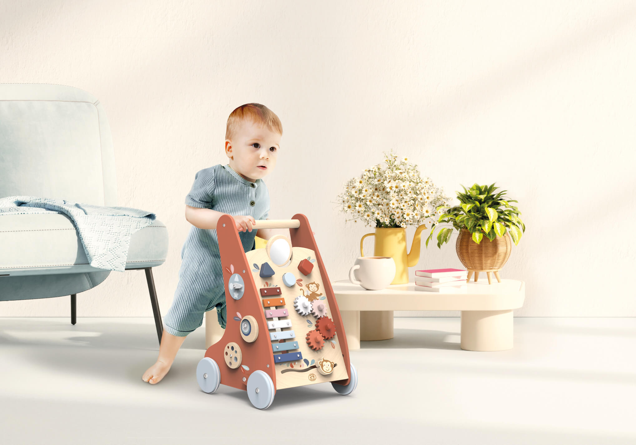 Wooden Multi Activity Baby Walker (12+ months)