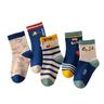 Busy Vehicles & Construction Kids Socks - 5 Pairs Set (1 - 5 years) - Taylorson