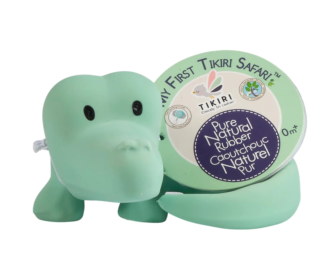 Crocodile - Organic Baby Teether Rattle & Bath Toy - Taylorson