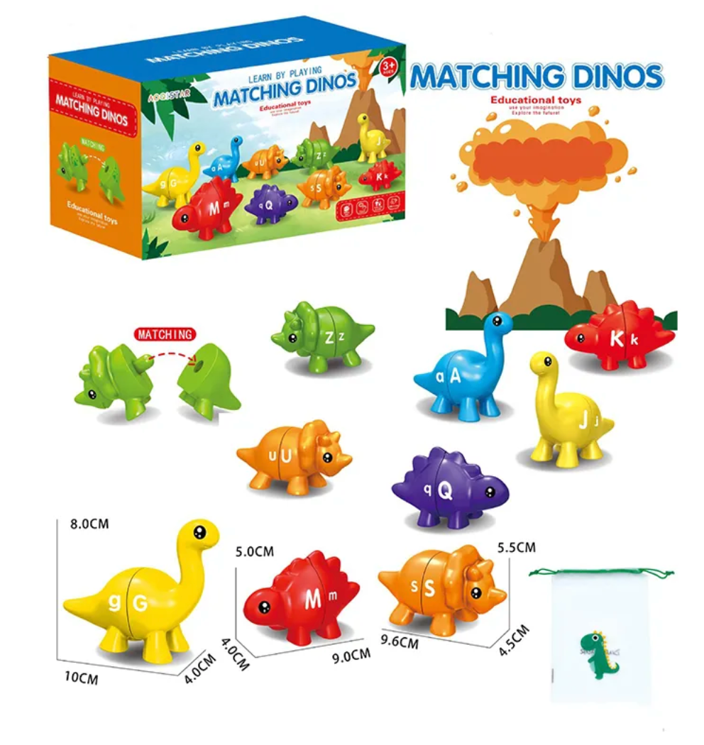 Alphabet Learning Dinosaur Matching Toys - Educational Montessori Toys