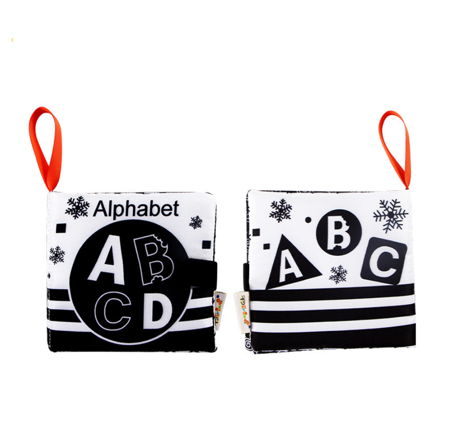 High Contrast Baby Soft Cloth Crinkle Book - Vehicle | Alphabet