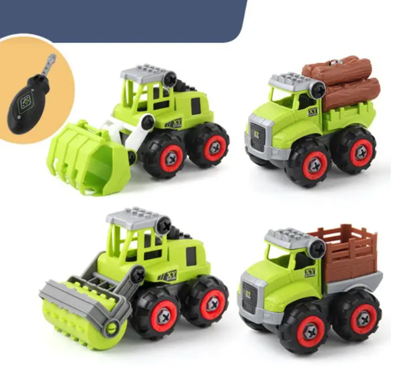 DIY Rebuildables Farming Vehicles Toy Set (4 Pack)