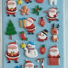 Assorted 3D Puffy Christmas Decorative Stickers - 8 Cute Designs