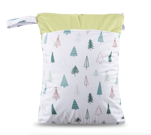 Double Pocket Eco-Friendly Large Wet Bag - Rainforest (In the Wood)