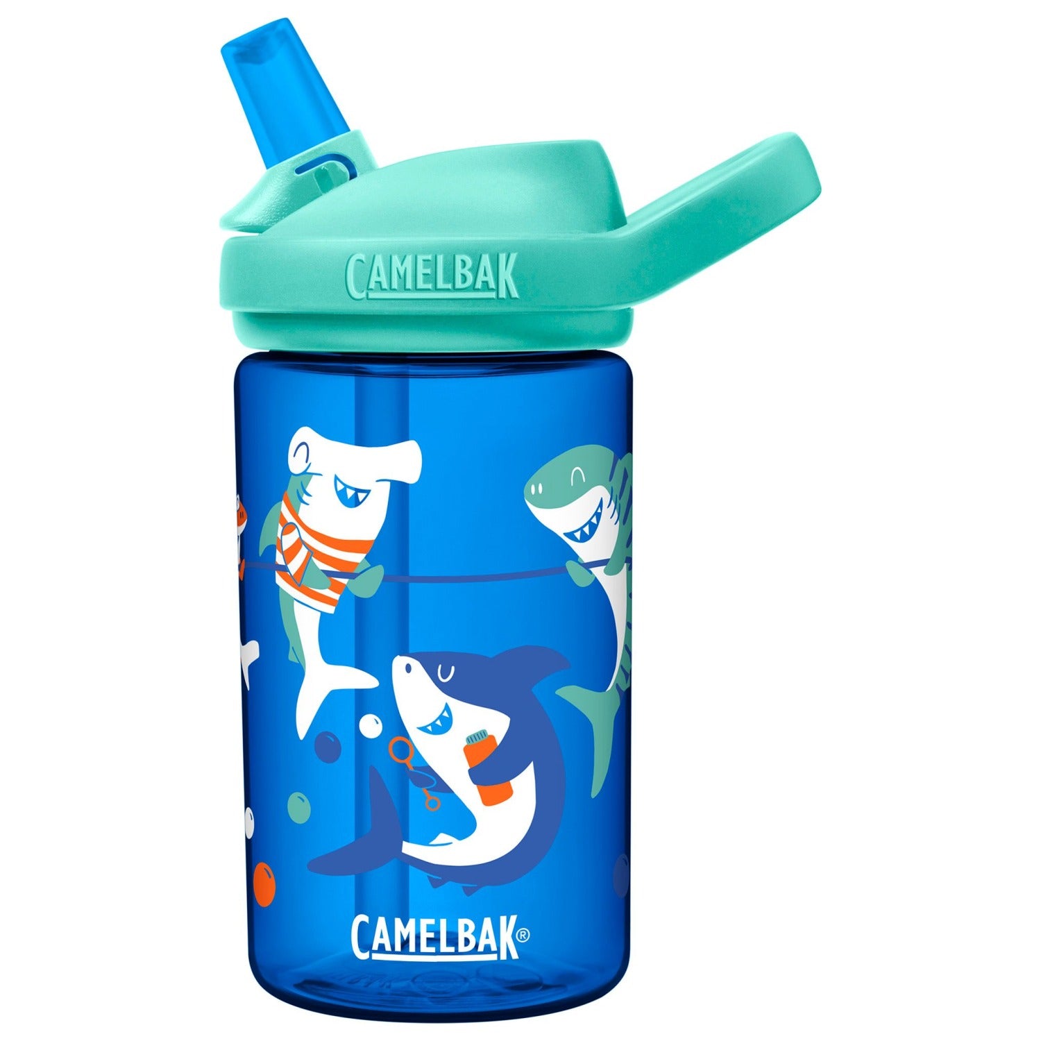 Camelbak Eddy+ Kids Water Bottles - Shark Summer Camp 400ml (Tritan™ Renew)