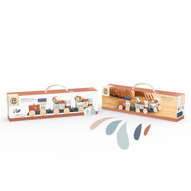 Speedy Monkey Train Stacker Wooden Toy (1-3 years)