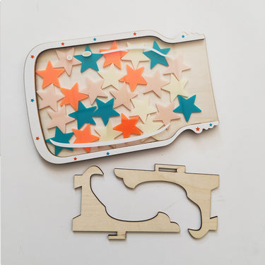 Motivation Stars Achievement Jar with Display Stand