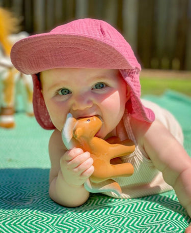 My First Farm Natural Rubber Teether and Rattle Toy - Horse
