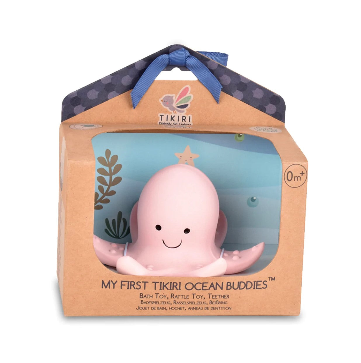 Octopus - Organic Baby Teether Rattle & Bath Toy (Gift Box) - Taylorson