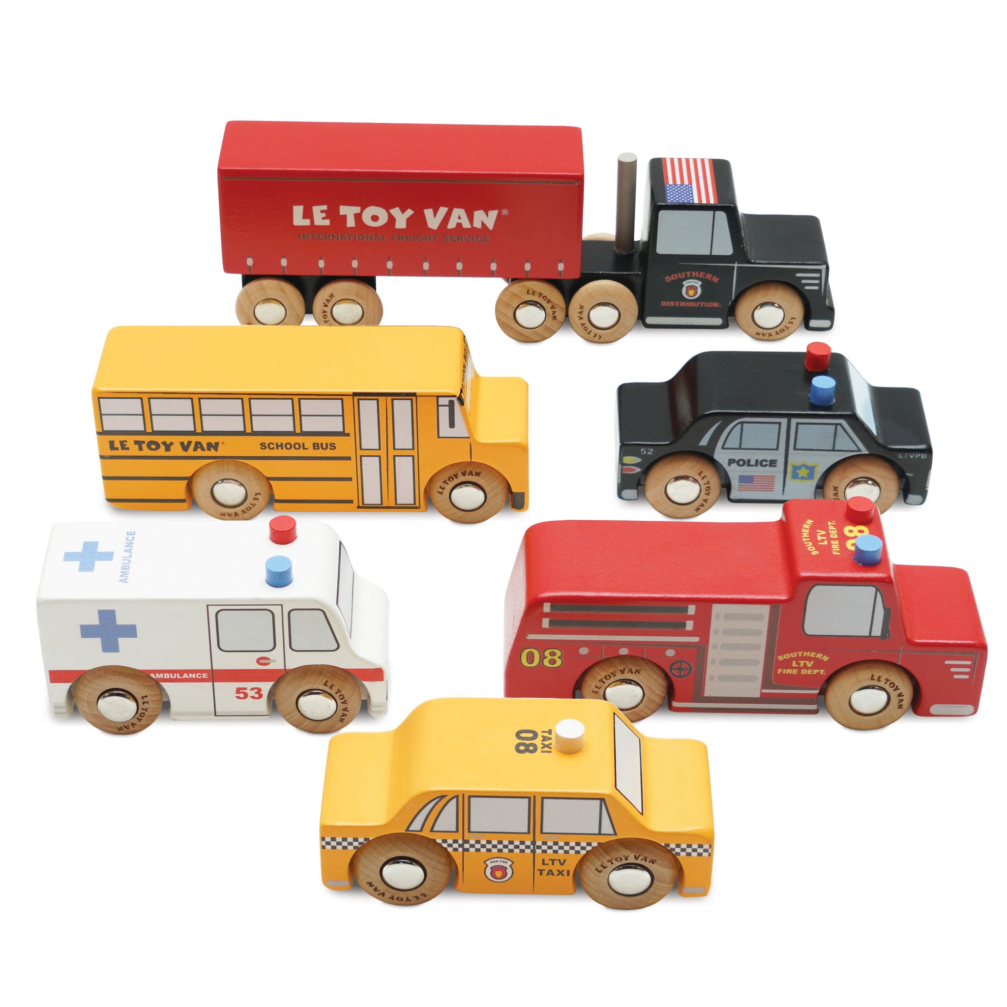 Le Toy Van New York Set of Wooden Cars