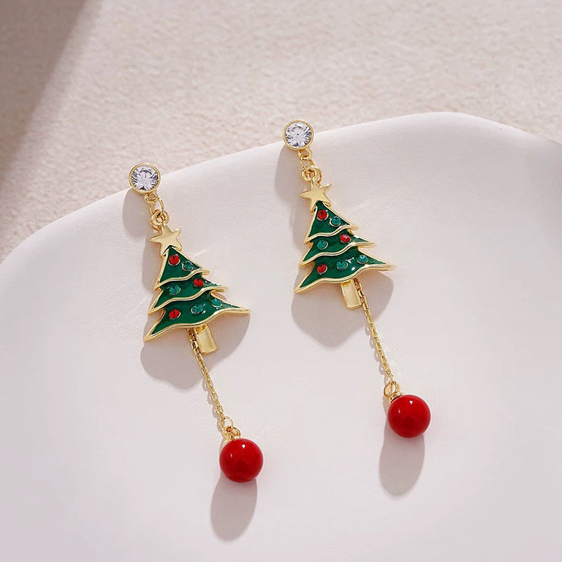 Glamorous Holiday Seasons Christmas 925 Sterling Silver Earrings