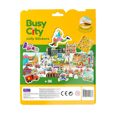Reusable Jelly Stickers Pack - Busy City (3 years+)
