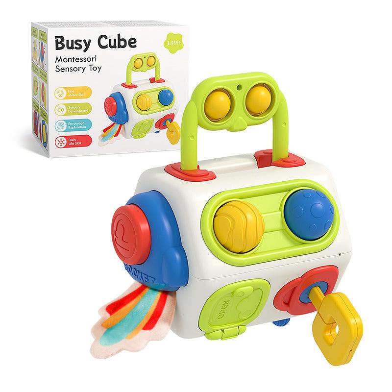 Baby Montessori Sensory Busy Cube Activity Travel Toy - Taylorson