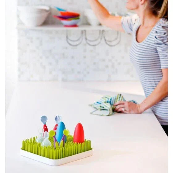 Boon Countertop Drying Rack Boon Grass Countertop Drying Rack - Green | Grey – Taylorson