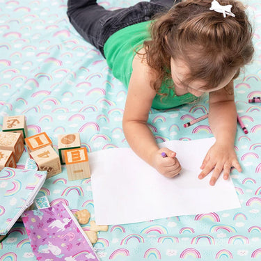 Bumkins Waterproof Splat Mat - Rainbows - Taylorson