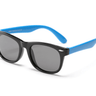 Classic Two-Tone Kids Sunglasses - Black/Blue (3-12 years) with Hard Case - Taylorson