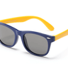 Classic Two-Tone Kids Sunglasses - Blue/Yellow (3-12 years) with Hard Case - Taylorson