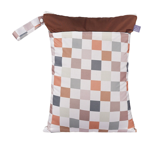 Double Pocket Eco-Friendly Large Wet Bag - Classic Checked