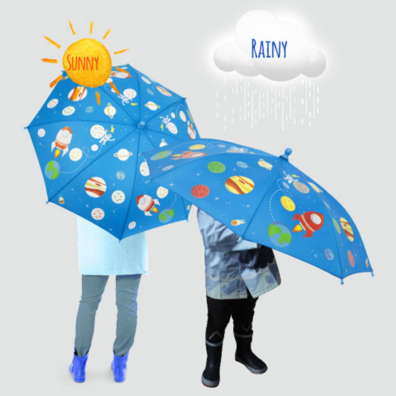 Colour Changing Umbrella - Rocket & Space - Taylorson