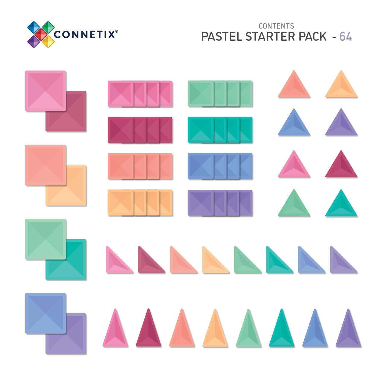 Connetix Tiles - Pastel Starter Pack 64pcs - Taylorson