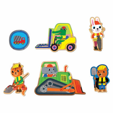 Construction Site Floor Puzzle with Shaped Pieces (25pcs) - Taylorson