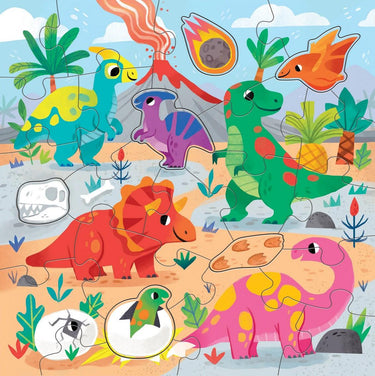 Dinosaur Park 25pcs Floor Puzzle with Shaped Pieces - Taylorson