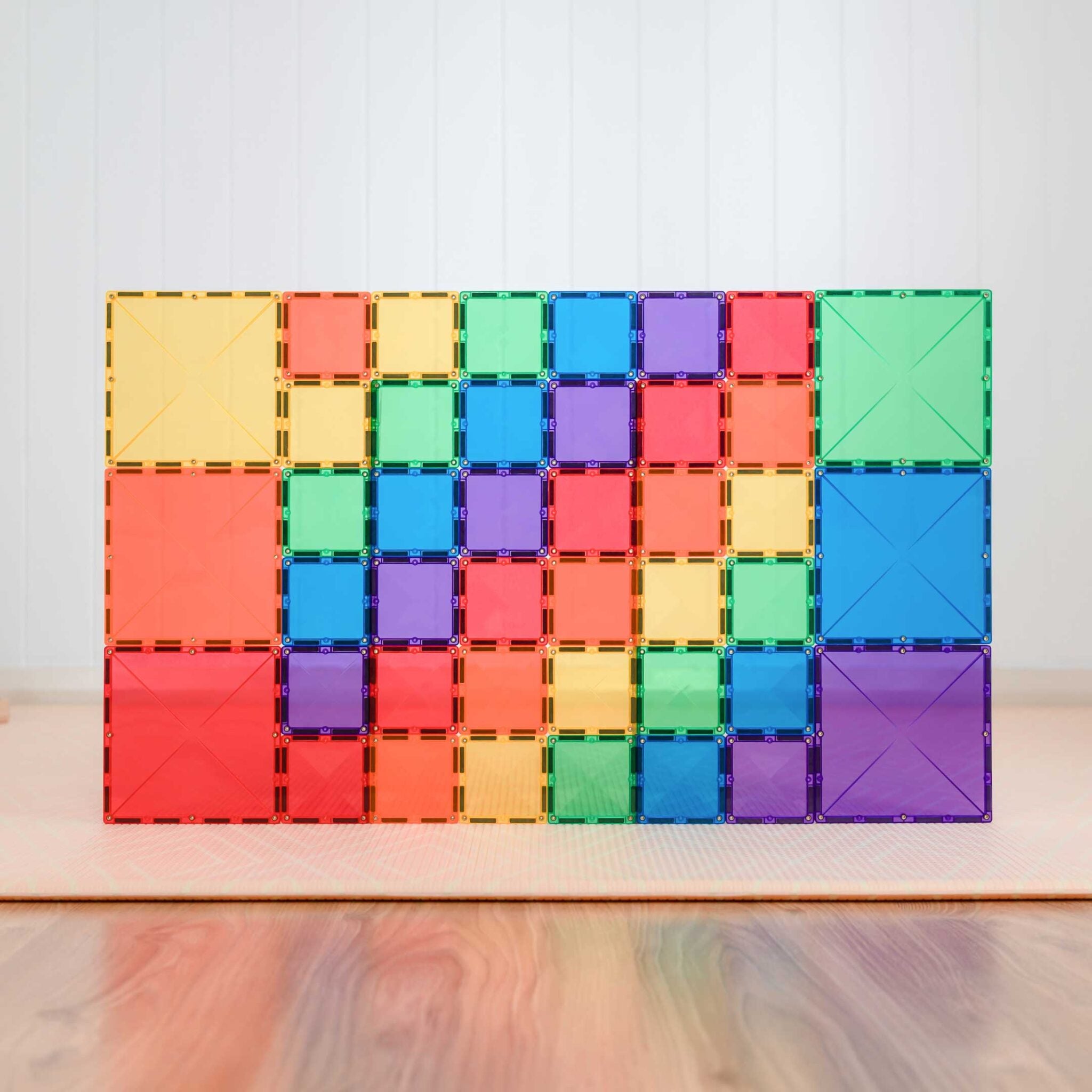Connetix Tiles - 42pcs Rainbow Square Pack (STEAM Learning)