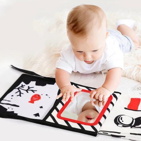 Engaging Tummy Time Toy - Baby Sensory Mirror - Farm Animals - Taylorson