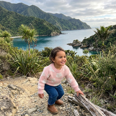 Girls' Floral Cotton Knit Sweater | Toddler & Kids Sizes 18m-6y
