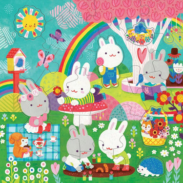 Garden Bunnies Floor Puzzle with Shaped Pieces (25pcs) - Taylorson