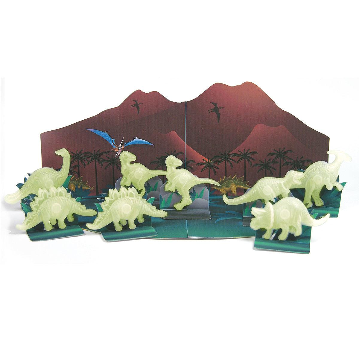 Glow In The Dark 3D Dinosaur (8 Pack) - Taylorson