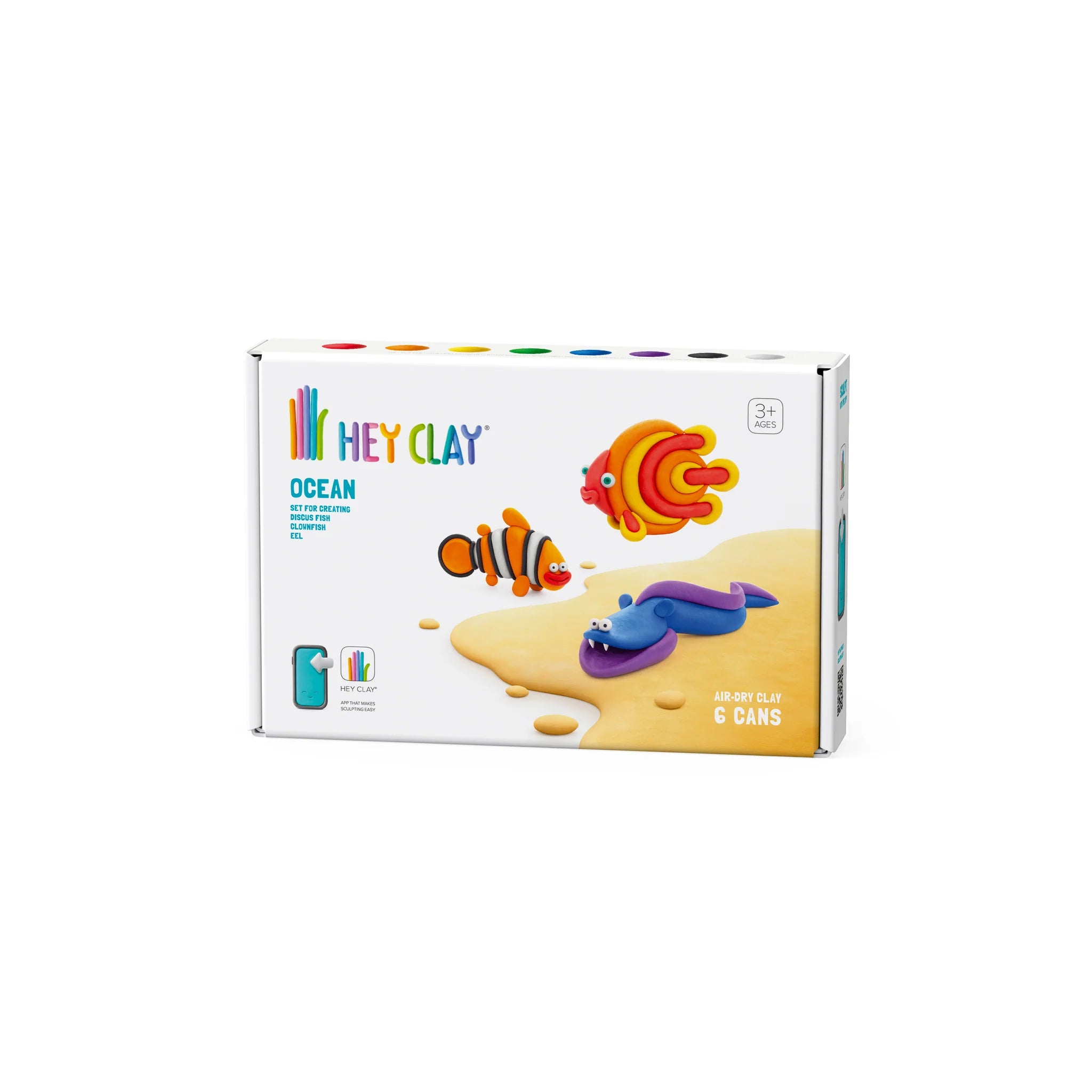 Hey Clay - Ocean (Clownfish, Discus, Fish, Eel) 6 Pack