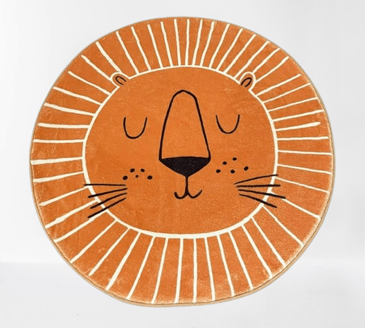 Hello Lion - Round Shape Kids Room Rug (80cm) - Taylorson