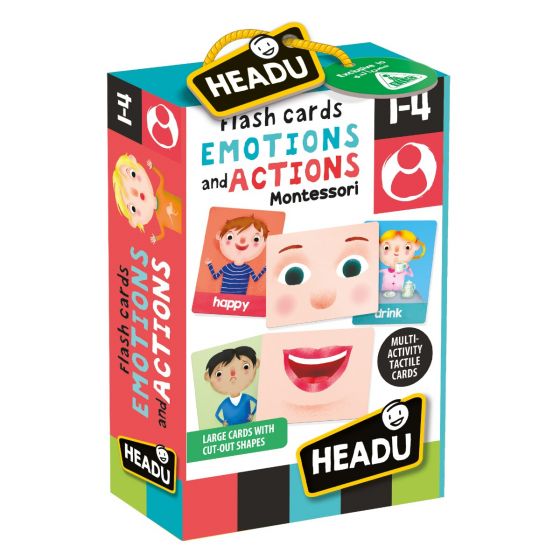 Headu Montessori Flashcards: Emotions and Actions (1-4 years)