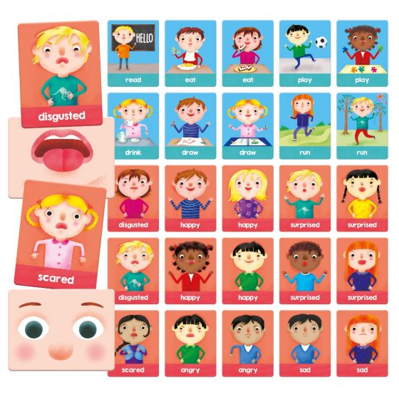 Headu Montessori Flashcards: Emotions and Actions (1-4 years)