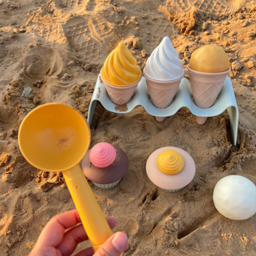 Eco-friendly Wheat Straw Ice-Cream Beach Toy Set (7pcs)