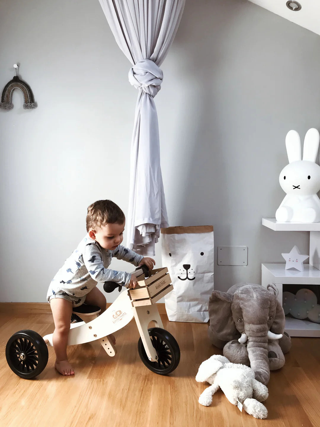 Kinderfeets Tiny Tot Plus Trike/Balance Bike - White - Taylorson