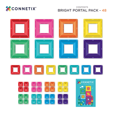 Connetix Tiles - Bright Portal Pack 48pcs (Ultimate Educational Toy)