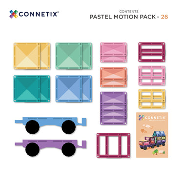 Connetix Tiles - Pastel Motion Pack 26pcs