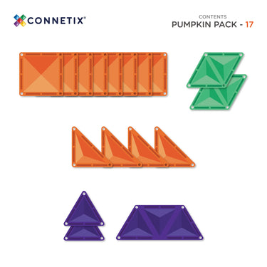 Connetix Tiles - Halloween Pumpkin pack 17pcs