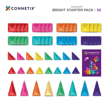 Connetix Tiles - Bright Starter Pack 56pcs (STEAM Learning)