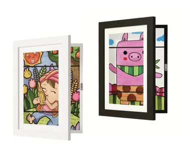 Kids Artframes | A4 Artwork Storage & Display Frame - Black | White - Taylorson