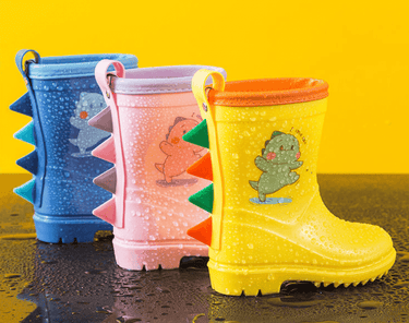 Kids Gumboots (1-6 years) - Dinosaur in Yellow - Taylorson