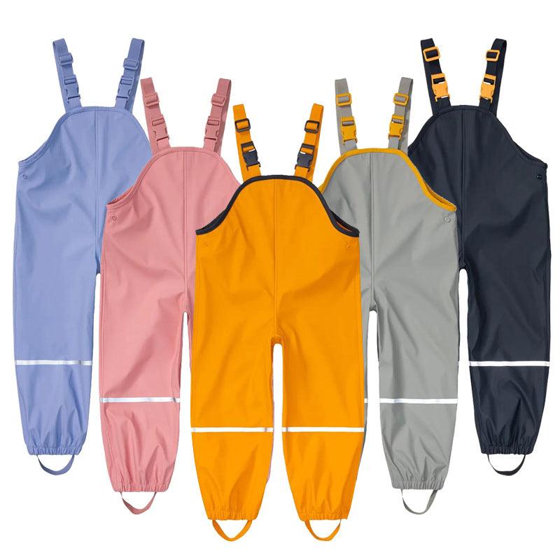 Kids Waterproof Rainwear Overalls - Pastel High Contrast (2-8 years)