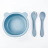 kidsandnbspdinnerware-silicone-suction-bowl-andamp-cutlery-set-bear-1 - Taylorson