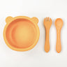 Kids&nbsp;Dinnerware Silicone Suction Bowl &amp; Cutlery Set - Bear - Taylorson