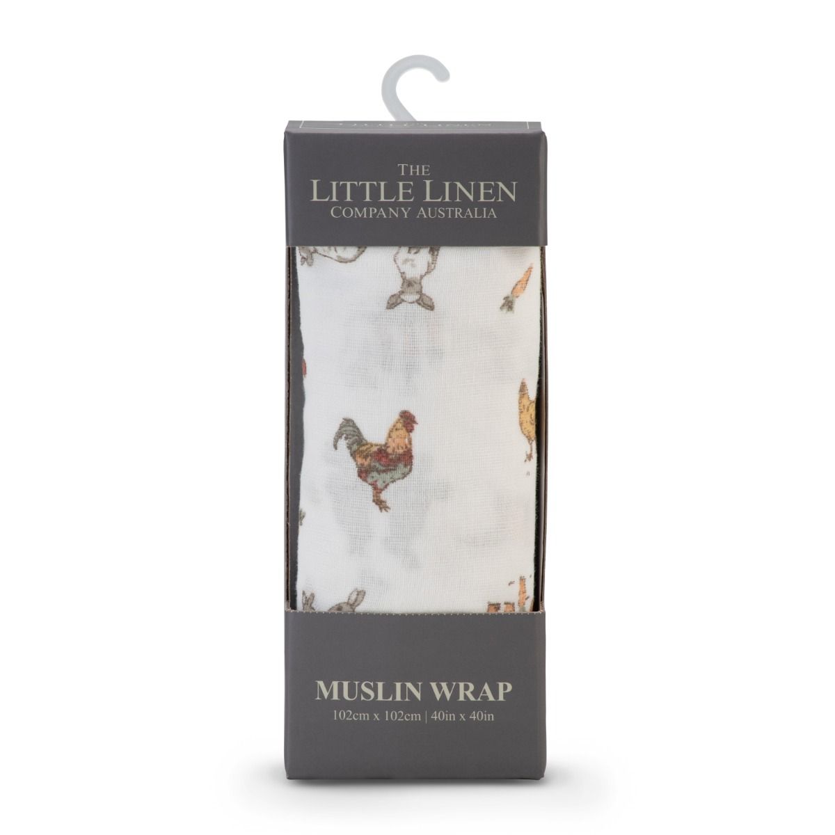 The Little Linen Co. Muslin Wrap - Farmyard Lamb (1pcs)