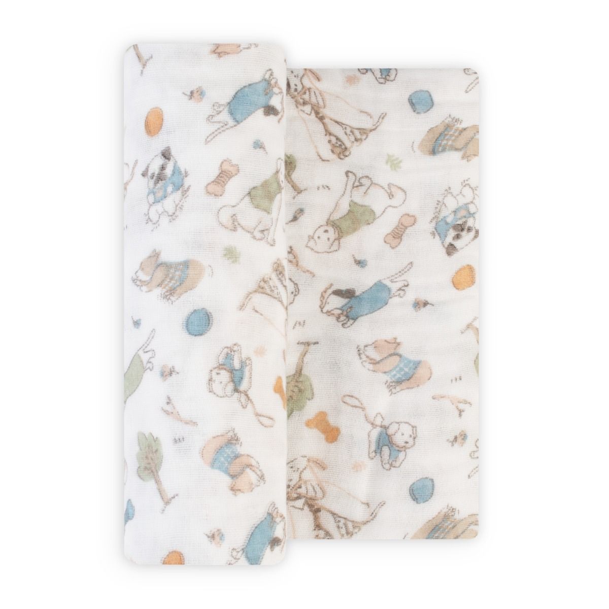 The Little Linen Co. Muslin Wrap - Barklife Dog (1pcs)